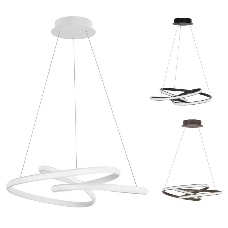 LUCES IBIZA LE41652/3/4 pendant lamp LED white, black, brown