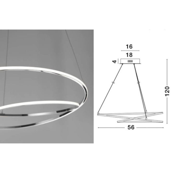 LUCES LANUS LE41661 wisząca LED chrom