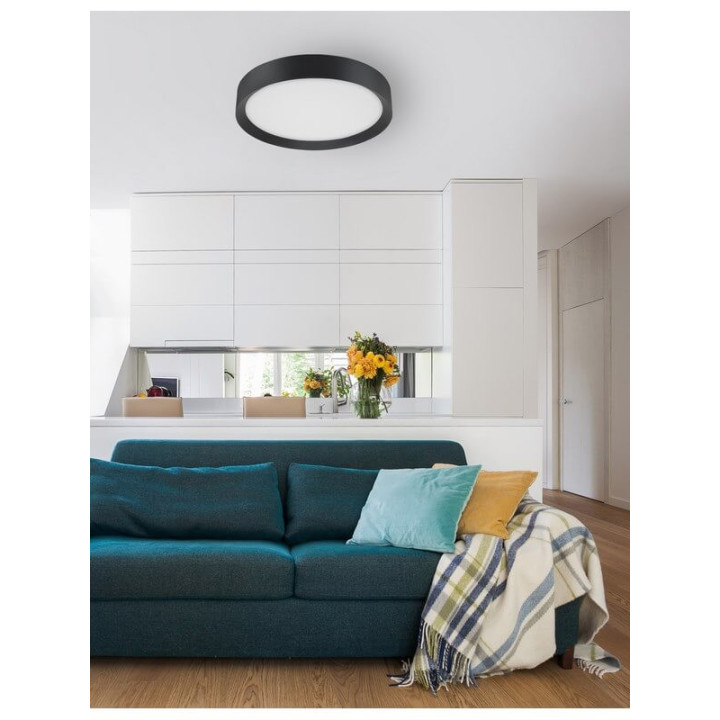 LUCES ALAVA LE41549 plafon LED 55cm czarny, brązowy