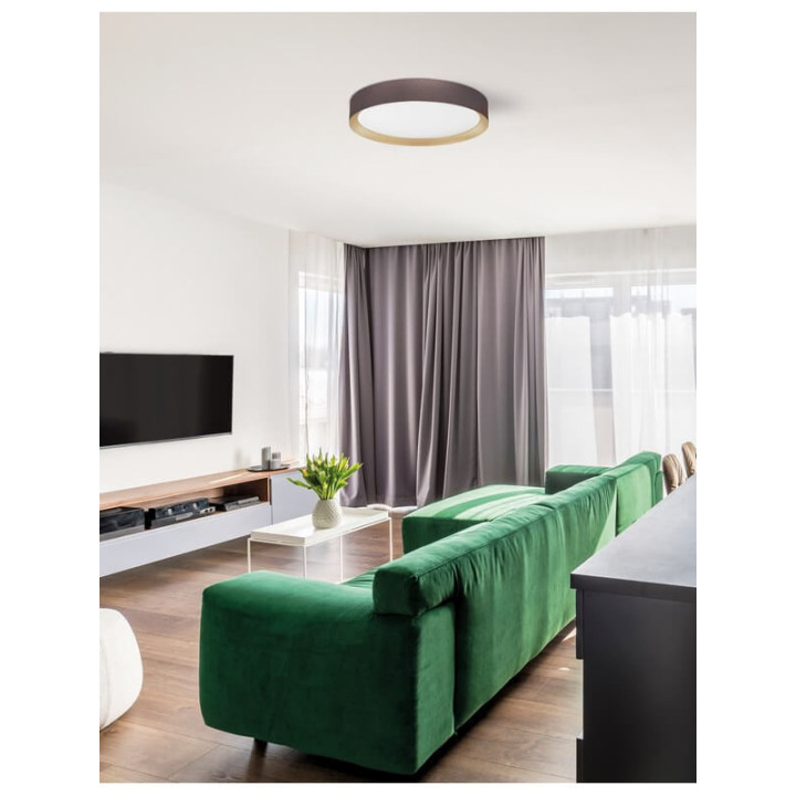 LUCES ALAVA LE41549 plafon LED 55cm czarny, brązowy