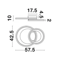 LUCES LINEA LE41668 ceiling LED chrome 34W warm white 3000K