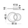 LUCES LINEA LE41668 ceiling LED chrome 34W warm white 3000K