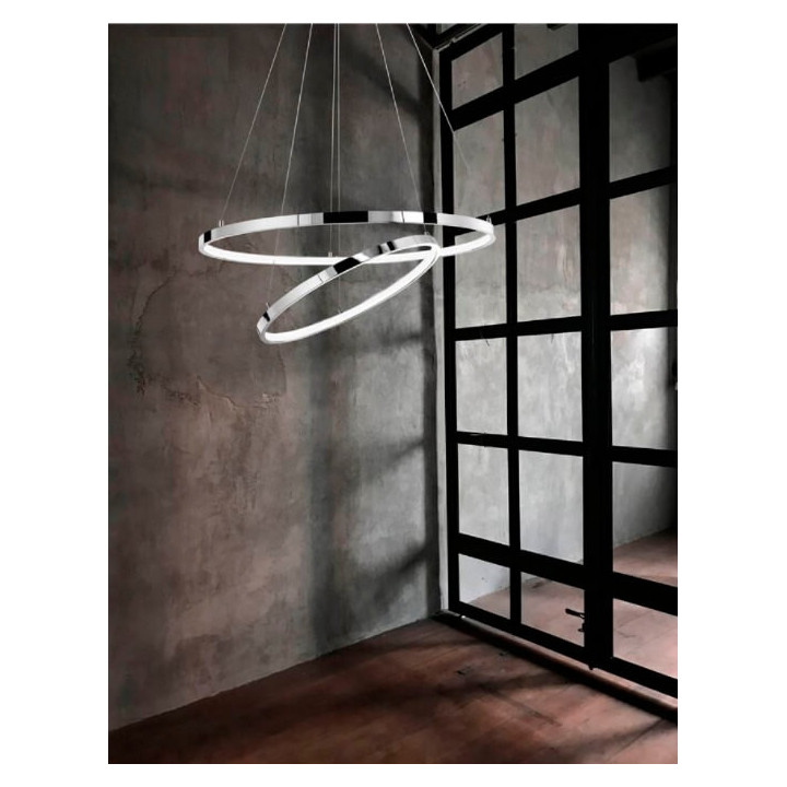 LUCES LOBOS LE41670/2 double LED hanging lamp 60cm chrome