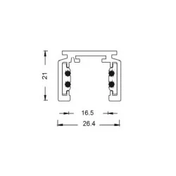 OXYLED MULTILINE surface magnetic track 1m, 2m, 3m