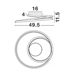 LUCES MIJAS LE41687 modern ceiling LED 27W chrome 1890lm