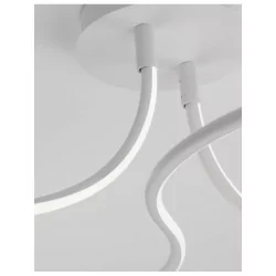 LUCES MOCOA LE41690 lampa sufitowa LED 102cm biała, chrom, złota