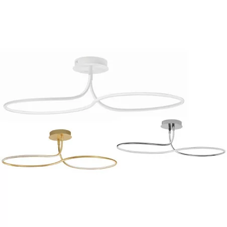 LUCES MOCOA LE41690 LED ceiling lamp 102cm white, chrome, gold