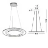 LUCES LANUS LE41685 LED pendant lamp 55W chrome 60cm