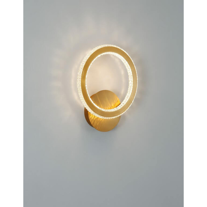 LUCES MONTE LE41692 złoty kinkiet LED 19W z kryształkami