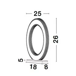 LUCES MONTE LE41693 złota, elegancka lampa stołowa LED 20W