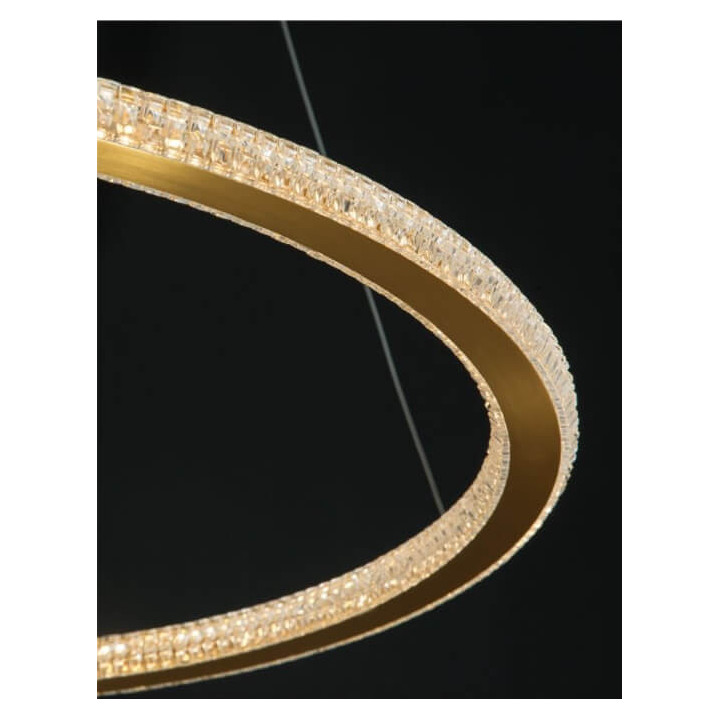 LUCES MONTE LE41695 elegant gold pendant lamp 60cm LED 48W