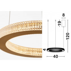 LUCES MONTT LE41697/8 LED pendant lamp gold 40cm, 60cm