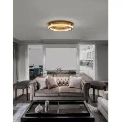 LUCES MONTT LE41701/2 elegancki okrągły złoty plafon LED 40cm, 60cm