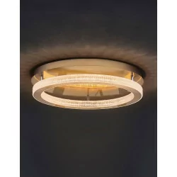 LUCES MONTT LE41701/2 elegancki okrągły złoty plafon LED 40cm, 60cm