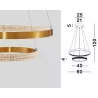 LUCES MORON LE41700 gold hanging lamp 60cm LED 60W 3000K