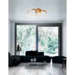 LUCES NUEVE LE41708 plafon LED 44W złoty liść 64cm