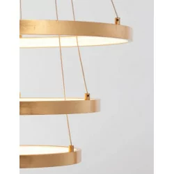 LUCES NUEVE LE41709 pendant lamp 61cm LED 83W gold leaf 3000K