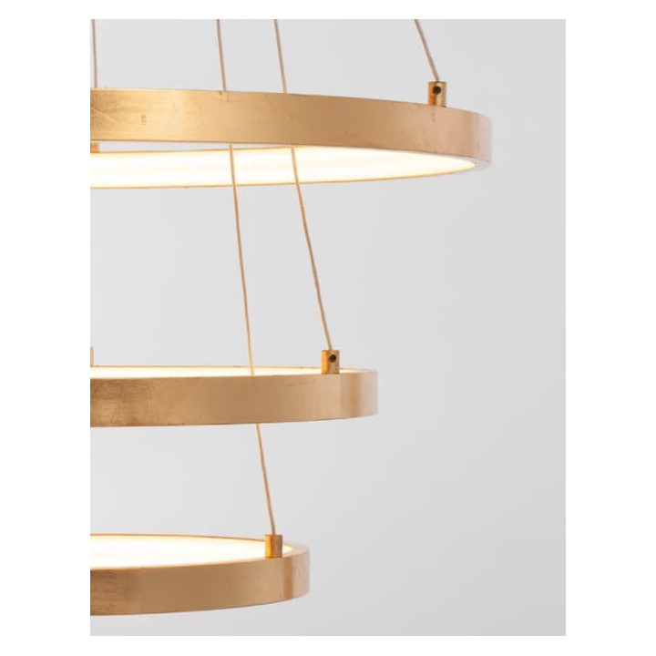 LUCES NUEVE LE41709 lampa wisząca 61cm LED 83W złoty liść 3000K