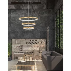 LUCES NUEVE LE41709 pendant lamp 61cm LED 83W gold leaf 3000K