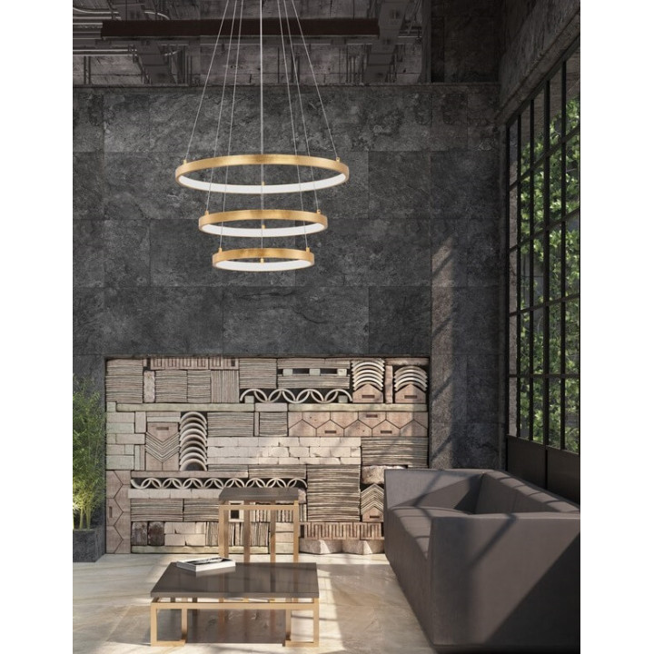 LUCES NUEVE LE41709 pendant lamp 61cm LED 83W gold leaf 3000K
