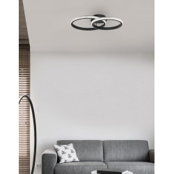 LUCES OCANA LE41718 black 28W LED ceiling with crystals 62.5cm