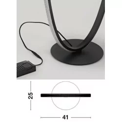 LUCES OCANA LE41720 black floor lamp LED 35W 125cm