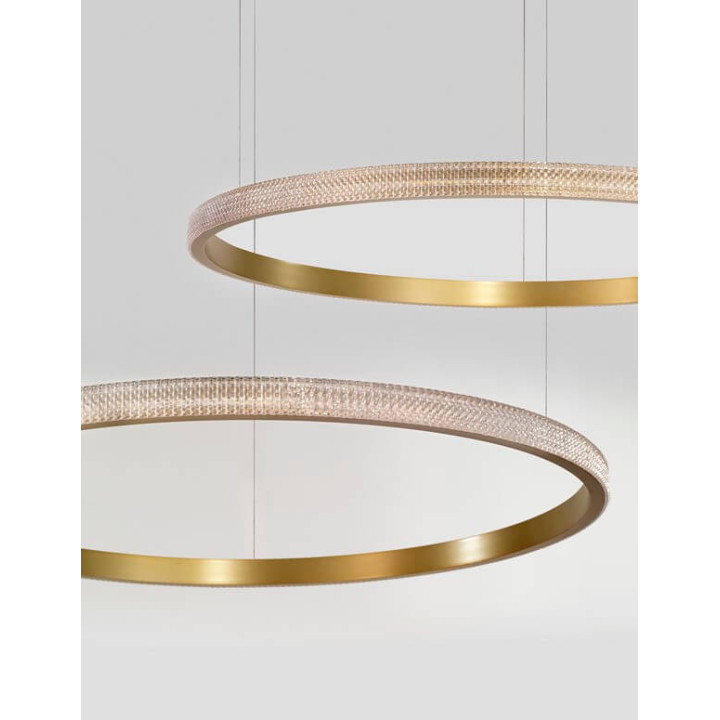 LUCES PAINE LE41732  pendant lamp LED antique brass 85cm