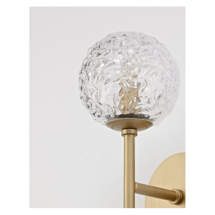 LUCES PASTO LE41736 gold wall lamp 1xG9 glass structure