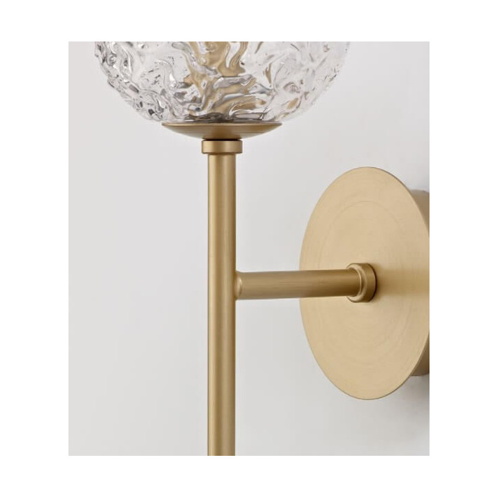 LUCES PASTO LE41736 gold wall lamp 1xG9 glass structure