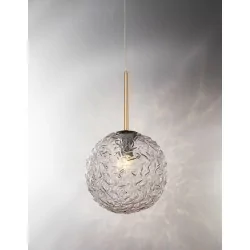 LUCES PASTO LE41737/8 złota lampa wisząca szklana kula 15cm, 30cm