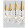 LUCES PENCO LE41745 pendant lamp gold strip 5xG9 glass cones