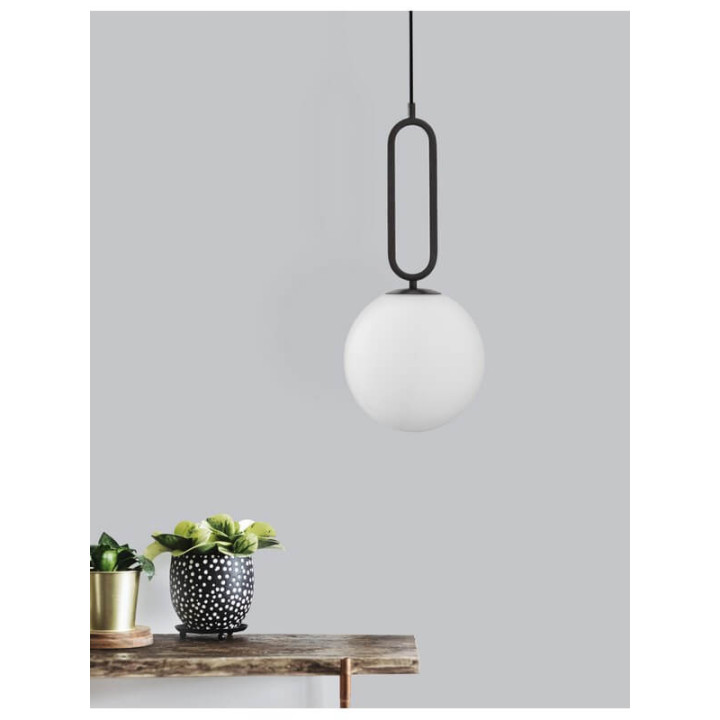 LUCES PINTO LE41765/6 lampa wisząca złota, czarna 1xE27 kula