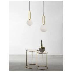 LUCES PINTO LE41765/6 pendant lamp gold, black 1xE27 sphere