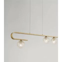 LUCES PASTO LE41739 złota lapa wisząca szklane kule 3xG9