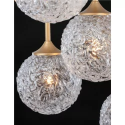 LUCES PASTO LE41740 gold pendant lamp transparent balls 5xG9