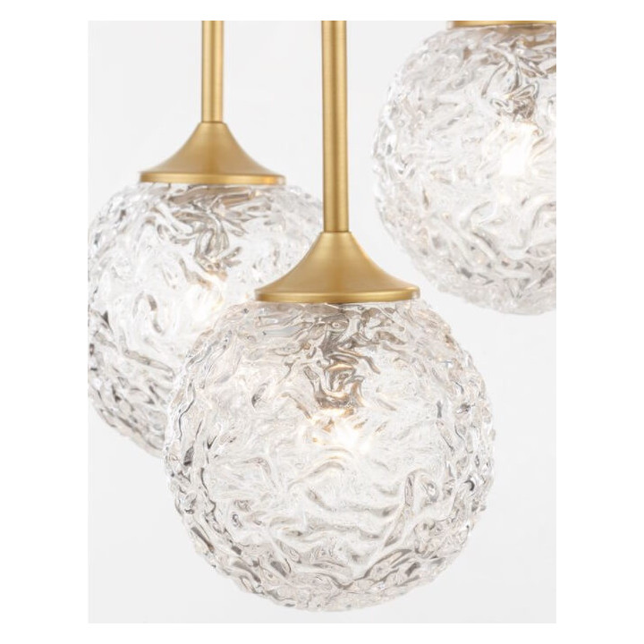 LUCES PASTO LE41741 hanging lamp 3xG9 gold, 3 glass balls