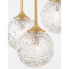 LUCES PASTO LE41741 hanging lamp 3xG9 gold, 3 glass balls