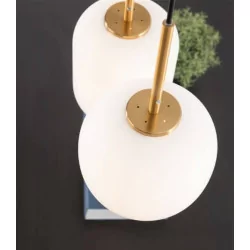 LUCES PILAR LE41760 gold pendant lamp + opal glass 3xE14