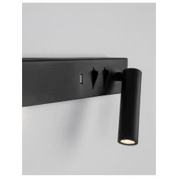 LUCES ZARATE LE42218/9 USB wall lamp above the bed