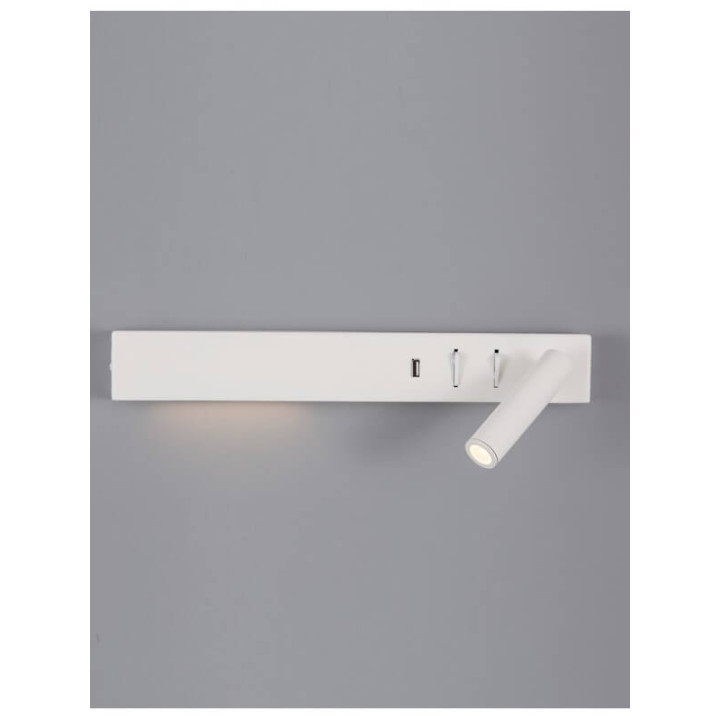 LUCES ZARATE LE42218/9 USB wall lamp above the bed