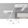 LUCES ZARATE LE42218/9 USB wall lamp above the bed