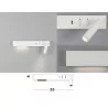 LUCES ZARATE LE42218/9 USB wall lamp above the bed