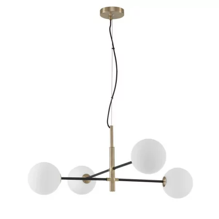 LUCES PLATO LE41769 pendant lamp black and gold 4xG9 white balls