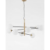 LUCES PLATO LE41768 hanging lamp 8xG9 black and gold