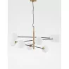 LUCES PLATO LE41768 hanging lamp 8xG9 black and gold