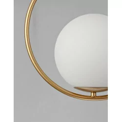 LUCES RENGO LE41770 gold pendant lamp white ball 20cm 1xE27