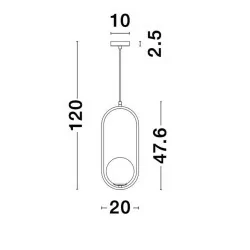 LUCES RENGO LE41771 lampa wisząca złota, szklana kula 1xG9