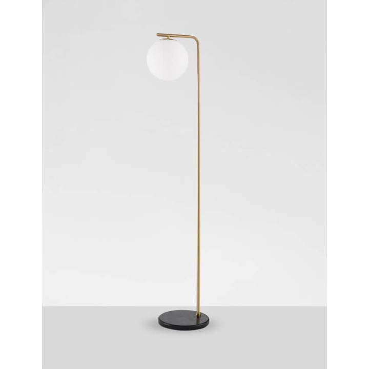 LUCES RIOJA LE41773 czarno-złota lampa podłogowa 140cm kula 1xE27