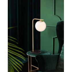 LUCES RIOJA LE41774 black and gold table lamp 51cm 1xE14 ball