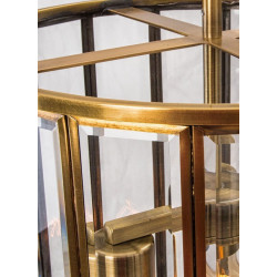 LUCES RUBIO LE41778 lampa wisząca złoto antyczne 3xE27 + szkło